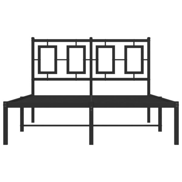 Estrutura de cama com cabeceira 120x190 cm metal preto M 5