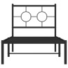 Estructura de cama con cabecero metal negro 80x200 cm 5