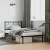 Estrutura de cama com cabeceira 100x190 cm metal preto 3
