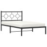 Estructura de cama con cabecero metal negro 107x203 cm 4