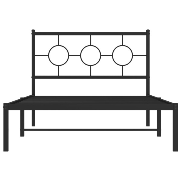 Estrutura de cama com cabeceira 107x203 cm metal preto M 5