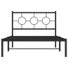 Estructura de cama con cabecero metal negro 107x203 cm 5