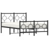 Estructura de cama con cabecero y pie metal negro 120x190 cm 4