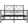 Estrutura de cama com cabeceira e pés 120x190 cm metal preto 5