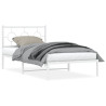 Estrutura de cama com cabeceira 100x190 cm metal branco 1