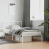 Estrutura de cama com cabeceira 100x190 cm metal branco 3