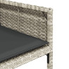 Set comedor de jardín 9 pzas cojines ratán sintético gris claro 5