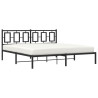 Estrutura de cama com cabeceira 183x213 cm metal preto 4