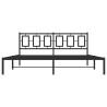Estrutura de cama com cabeceira 183x213 cm metal preto 5