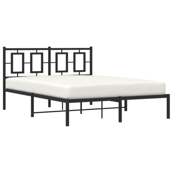 Estrutura de cama com cabeceira 135x190 cm metal preto M 4
