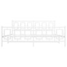 Estrutura de cama com cabeceira e pés 183x213 cm metal branco 5