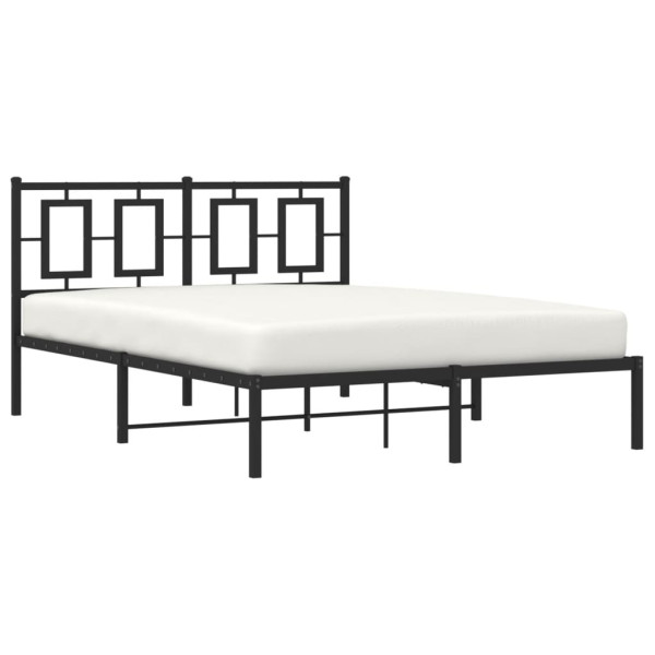 Estructura de cama con cabecero metal negro 140x200 cm M 4