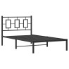 Estrutura de cama com cabeceira 100x190 cm metal preto 2