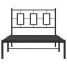 Estructura de cama con cabecero metal negro 100x190 cm 5