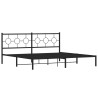 Estrutura de cama com cabeceira 193x203 cm metal preto 2