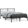 Estrutura de cama com cabeceira 140x190 cm metal preto 1
