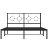Estrutura de cama com cabeceira 140x190 cm metal preto 5