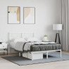 Estrutura de cama com cabeceira 120x190 cm metal branco 3