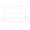 Estrutura de cama com cabeceira 120x190 cm metal branco 5