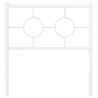 Cabeceira de cama 80 cm metal branco 3