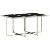 Set comedor jardín 7 pzas y cojines ratán sintético gris claro 4
