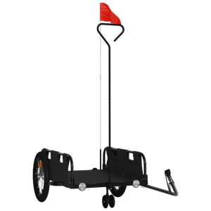 Reboque de bicicleta tecido oxford/ferro preto H