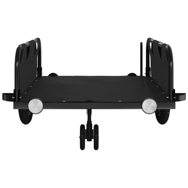 Reboque de bicicleta tecido oxford/ferro preto M 5