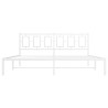 Estrutura de cama com cabeceira 180x200 cm metal branco 5