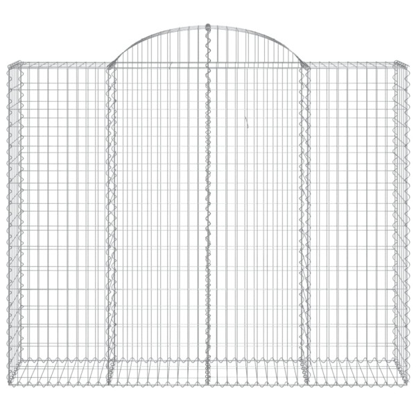 Cestas gaviones 20 uds forma de arco hierro 200x50x160/180 cm M 4