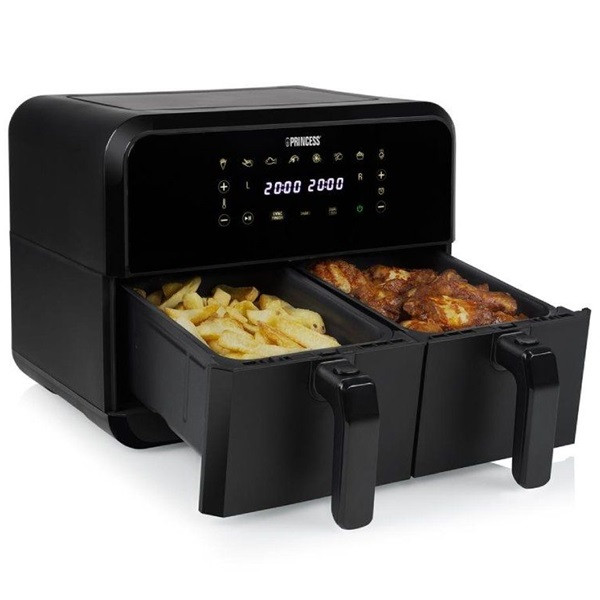 Frigorífico a ar Princess Double Basket Airfryer 182068 8L preto M 3