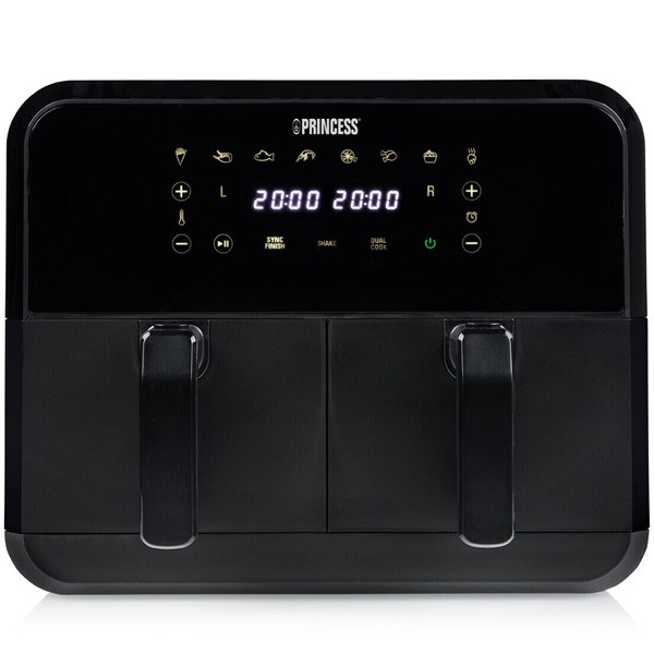 Freidora de aire Princess Double Basket Airfryer 182068 8L negro D