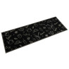 Alfombra de cocina lavable terciopelo negro Morning 60x180 cm 1