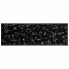 Alfombra de cocina lavable terciopelo negro Morning 60x180 cm 2