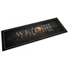 Alfombra de cocina lavable terciopelo texto café 60x180 cm 1