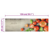 Alfombra de cocina lavable terciopelo tomates 45x150 cm 5