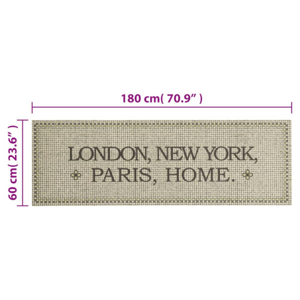 Tapete de cozinha lavável 60x180 cm veludo padrão capital home M 5