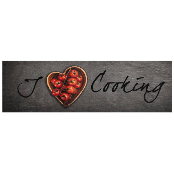 Alfombra de cocina lavable terciopelo texto Cooking 45x150 cm M 2