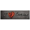 Alfombra de cocina lavable terciopelo texto Cooking 45x150 cm 2