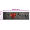 Alfombra de cocina lavable terciopelo texto Cooking 45x150 cm 5