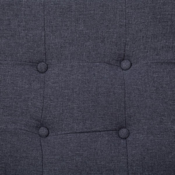 Sofá de 2 lugares c/ apoio braços aço + tecido cinzento-escuro M 3