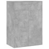 Mueble zapatero de contrachapada gris hormigón 60x35x84 cm 2