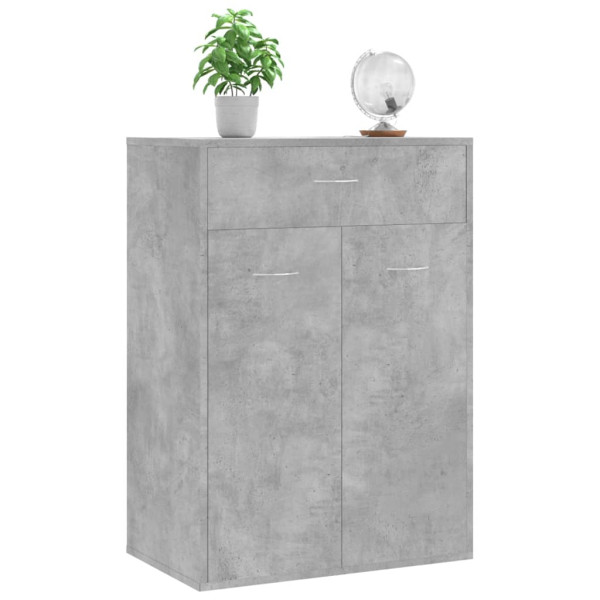 Mueble zapatero de contrachapada gris hormigón 60x35x84 cm M 5