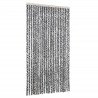 Cortina antimoscas chenilla gris negro y blanco 100x200 cm 2