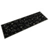 Alfombra de cocina lavable terciopelo negro Morning 45x150 cm 1