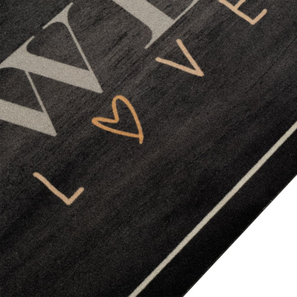 Alfombra de cocina lavable terciopelo texto café 60x300 cm M 3