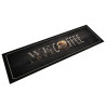 Alfombra de cocina lavable terciopelo texto café 45x150 cm 1