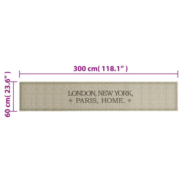 Tapete de cozinha lavável 60x300 cm veludo padrão capital home M 5