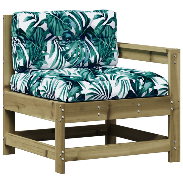 8 pcs conjunto lounge de jardim c/ almofadões pinho impregnado M 4