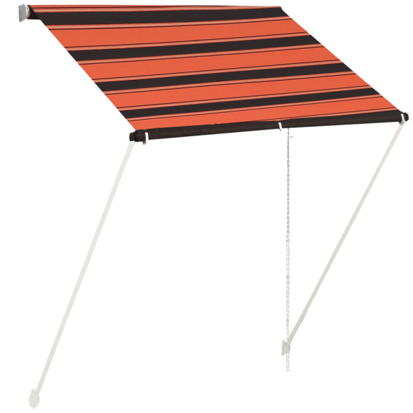 Toldo retráctil naranja y marrón 150x150 cm M 2