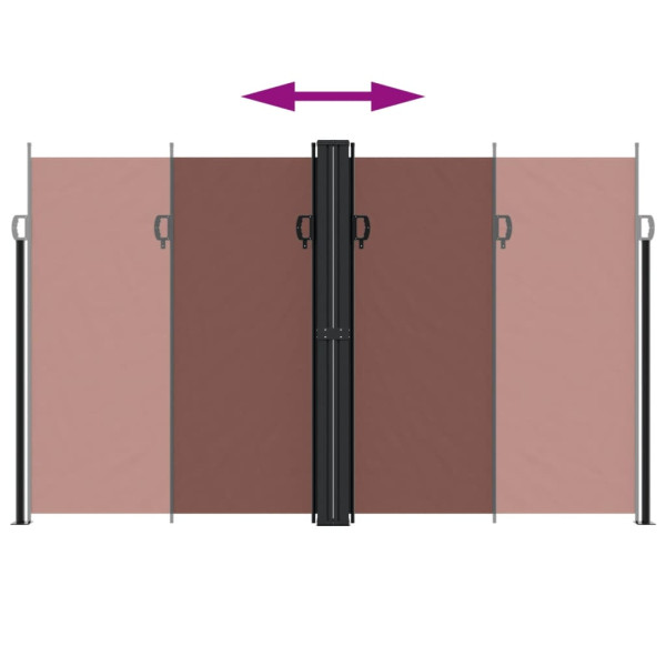 Toldo lateral retrátil 200x1200 cm castanho M 5